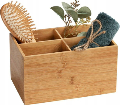 Kuti për sistemim Terra Bamboo, me 3 ndarje, bambu, kafe
