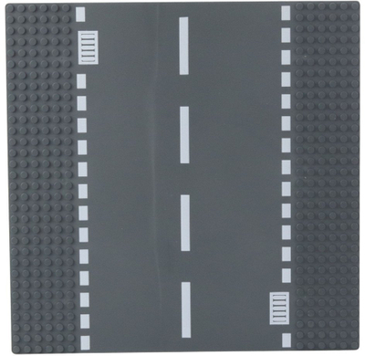 Platë ndërtimi LEANToys rrugë me kanale, 26×26 cm, për lego, gri