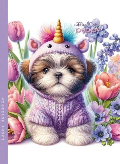 Bllok shënimesh Fresh Puppy with Horn, 143x200mm, 48 fletë, shumëngjyrësh