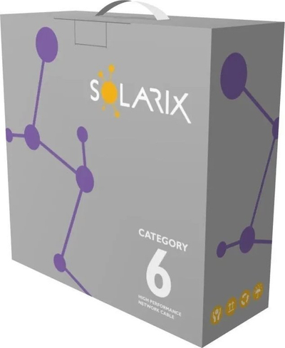 Kabllo rrjeti Solarix UTP Cat6 SXKD-6-UTP-LSOH, 100m, LSOH, vjollcë
