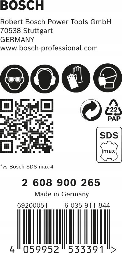 Stërvitje betoni Bosch SDS max-8X 32x400x520mm, karabit, EXPERT RANGE