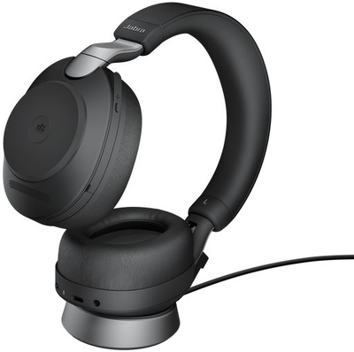 Слушалки Jabra Evolve2 85 MS Stereo, USB, Active Noise Cancellation, со постојка за полнење, црни