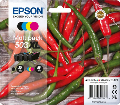 Katridh boje Epson 503XL, set 4 copë, XL, shumëngjyrëshe