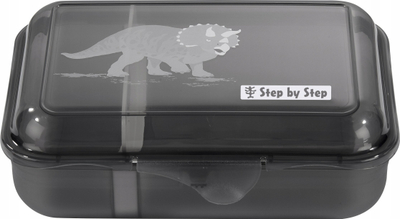 Kuti dreke Step by Step Dino Tres, plastike pa BPA, me ndarës, shumëngjyrëshe