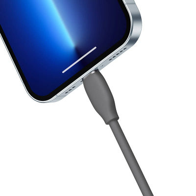 Kabllo USB Baseus Jelly Liquid Silica Gel, USB A në Lightning, 1.2 m, i zi