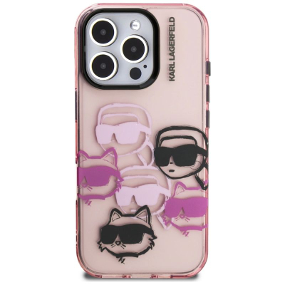 Mbulesë telefoni Karl Lagerfeld IML Multi Karl &amp; Choupette, për iPhone 16 Pro Max 6.9", rozë