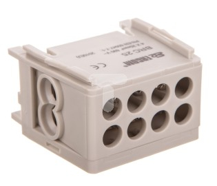 Компактен распределителен блок Ergom BRC 25-1/2, 100A, 25mm², сив