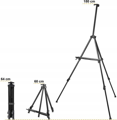Kavalet Walimex Pro Easel XL, 60-180cm, alumin, deri 140cm, gri