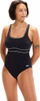 Kostum banje Speedo Recycled Shaping, njëpjesësh, që bën trupin më të hijshëm, i zi