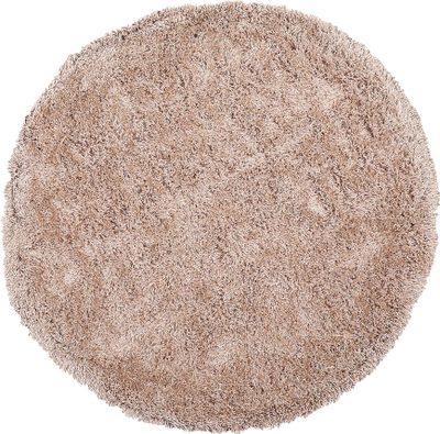 Tapet shaggy CIDE, rrumbullak, 140 cm, bezhë