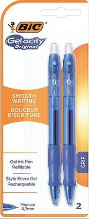 Set i stilolapsave Bic Gel Gel-ocity, 2 copë, të kaltër