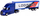 Lodër kamion Welly Freightliner Cascadia, model 1:64, metal dhe plastikë, blu
