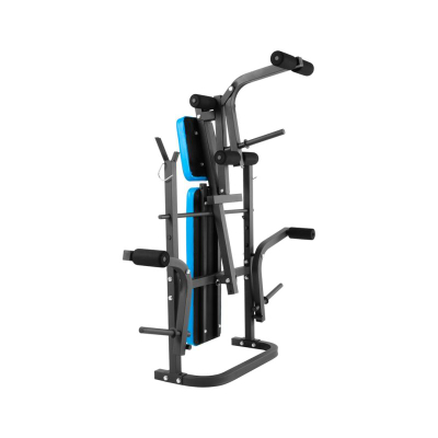 Stol për stërvitje Rebel Active RBA-2007, mban deri 220 kg, 3 pozicione rregullimi, zi me blu