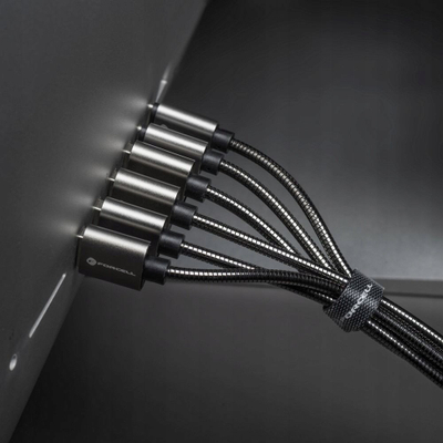 Kabllo USB Forcell F-ENERGY Metal C234, USB A në USB C, 2m, 66W, argjendtë