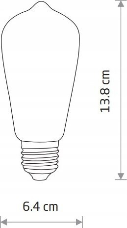 Llampë LED dekori Nowodvorski 10594 Vintage, 6W, E27, xham i artë
