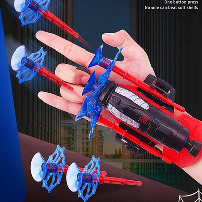 Lodër për fëmijë - gjuajtës i shtizave Spiderman LFGJKS, kuqe/zezë