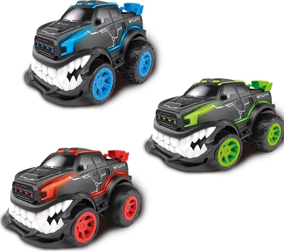 Lodër makinë me telekomandë Ciuciubabka Angry Stunt Car, rrotullim 360°, drita LED, e zezë e kuqe