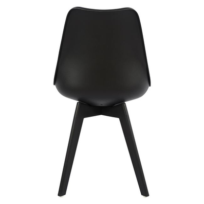 Karrige ngrënieje Chairs Vegas HM0033.32, polipropilen PU, set 4 copë, e zezë