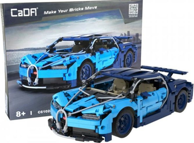 Lodër konstruktore CaDA C61023, makinë sportive, 1200 blloqe, blu