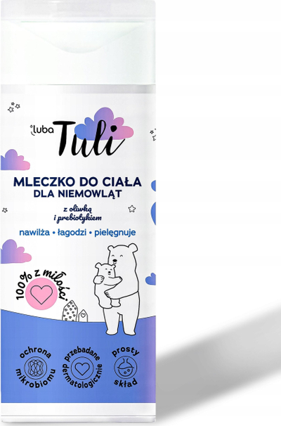 Qumësht trupi Luba Tuli Olive, me prebiotikë, për beba, 200ml