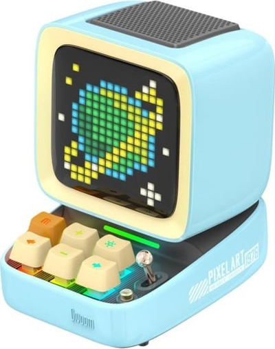 Altoparlant Bluetooth Divoom Ditoo Pro, 15W, me ekran Pixel Art, blu