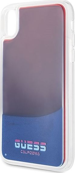 Mbrojtëse telefoni Guess Liquid për iPhone XR, transparente, e kuqe