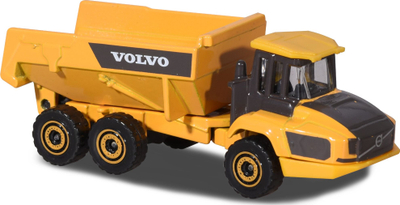 Set lodrash ndërtimi Majorette Volvo Construction Series, 5 makina pune, metal die-cast, verdhë e zezë