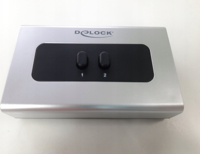 Ndërrues audio DeLOCK 87699, port 3.5mm stereo, manual, i zi gri