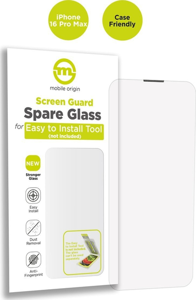 Mbrojtës ekrani Mobile Origin CSG për iPhone 16 Pro Max, xham 9H, transparent