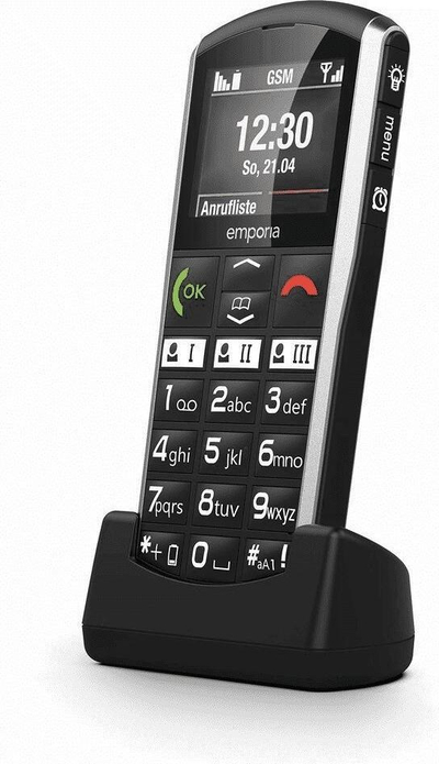 Telefoni Emporia SiMPLiCiTY, ekran 2", 90 g, i zi me argjend