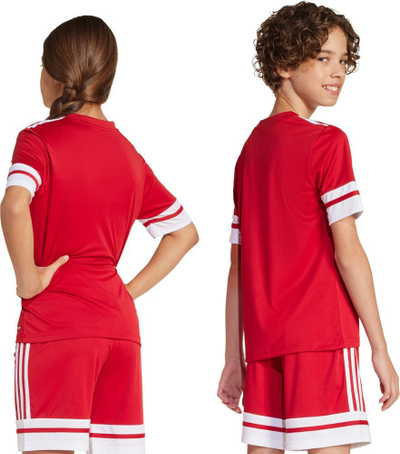 Bluzë sportive adidas Squadra 25 Jr JJ0051, për kalamaj, poliester, e bardhë