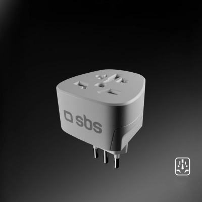 Përshtatës udhëtimi SBS Travel Adapter, 100–250V, 2500W, i bardhë