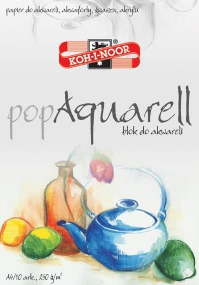 Bllok akuareli Koh I Noor Pop, A4, 250 g, i bardhë