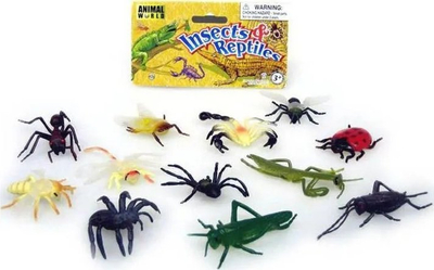Set lodrash me insekte, 12 copa, figurina 4-7 cm, shumëngjyrëshe