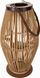 Fener dekorativ bambu Gardlov Bamboo Rattan 24282 për qirinj, bezhë