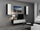 Komodë TV Cama Meble Vigo 140, 140x40x30cm, shkëlqim bardh e zi