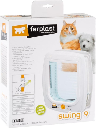 Derë lëkundëse Ferplast, për qen, e bardhë