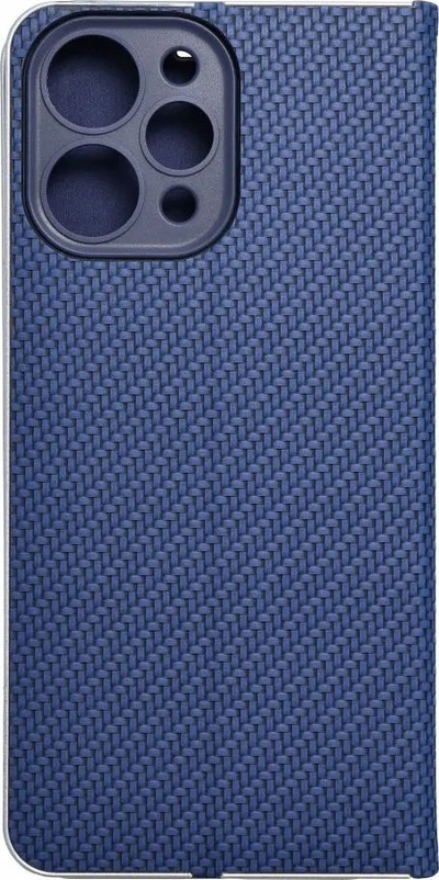 Këllëf libri Vennus Carbon për Xiaomi Redmi 12, me magnet, me qendrim, blu