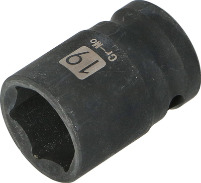 Soket goditës Faster Tools, 1/2", 19 mm, i zezë