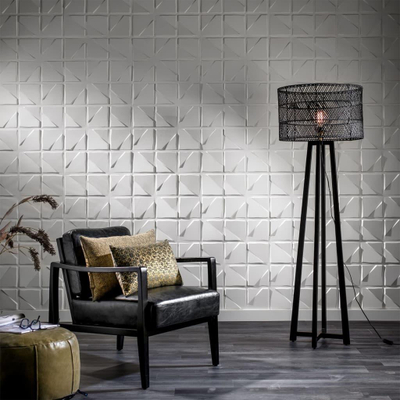 3D панели за ѕид WallArt GA-WA29 Feline, 24 парчиња, 50 x 50 cm, бели