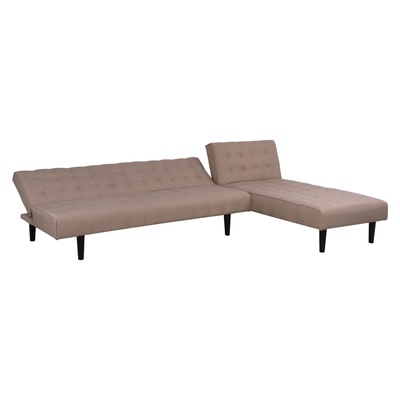 Kolltuk krevat këndor ZELDA HM3154.02, 254x163 cm, anastrepues, bezhë