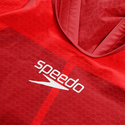 Kostum gare noti Speedo Fastskin LZR Pure Intent 2.0, openback, për goca, i kuq me të bardha