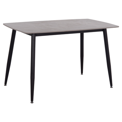 Tavolinë ngrënieje Raven HM9854.13, sipërfaqe qeramike, 120x70x73 cm, gri mermeri e zezë