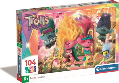 Puzzle Clementoni Trolls Band Together, 104 copa, 38x27 cm, shumëngjyrësh