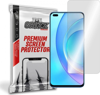Xham mbrojtës hibrid GrizzGlass për Honor 50 Lite, që s’e zë gërvishtja, paketim OxyFree, transparent