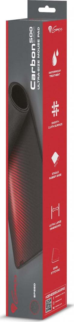 Mauspad Genesis Carbon 500 Ultra Blaze, XXXL, i kuq