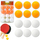 Toptha ping pong Sport, set 12 copë, të bardhë dhe portokalli
