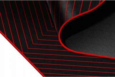 Tapet poshtë karriges gaming Defender TEKTA, 116 x 116 cm, gomë edhe pëlhurë, zi me të kuqe