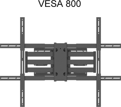 Mbajtëse muri për TV Hagor 7576 MB Flexarm XXL, 55"-110", 125 kg, e zezë