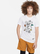 Bluzë sportive Nike Dri-FIT Multisport Kids, për kalamoj, me logon Just Do It, e bardhë